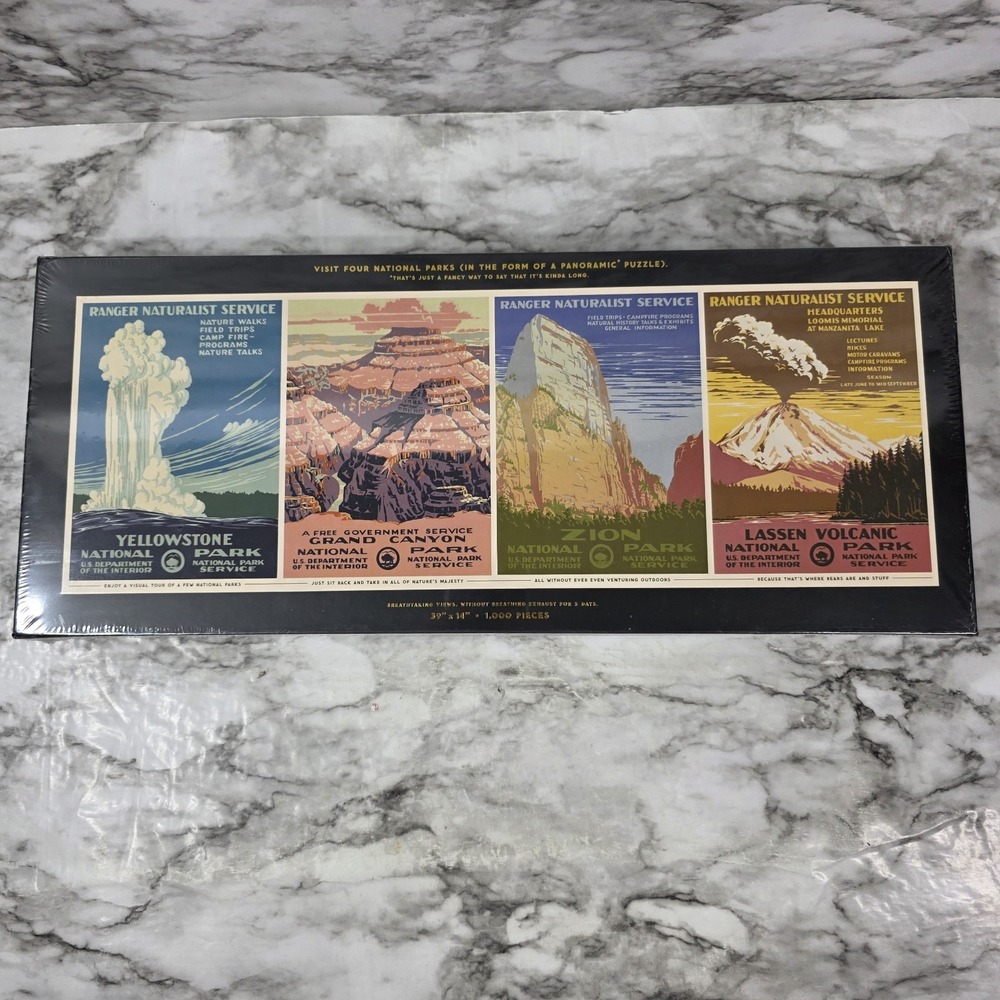 National Parks 1000 Piece Panoramic Puzzle Brass Monkey 39" x 14" Landscape